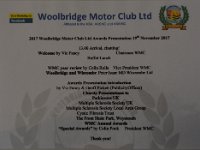 19-Nov-17 Woolbridge Annual Awards - Frampton  Many thanks to Tony Freeman for the photograph.